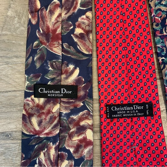 Christian Dior Monsieur Italy 3 Silk Ties - Picture 12 of 14
